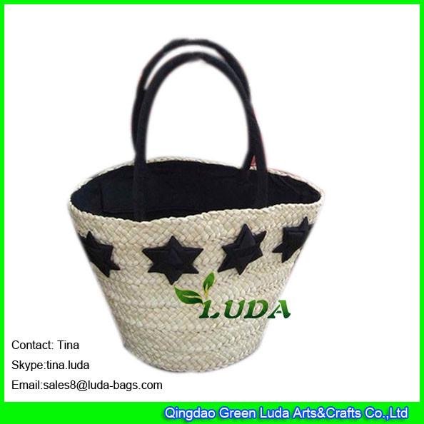 LUDA summer straw handbags handmade cornhusk straw handbags wholesale