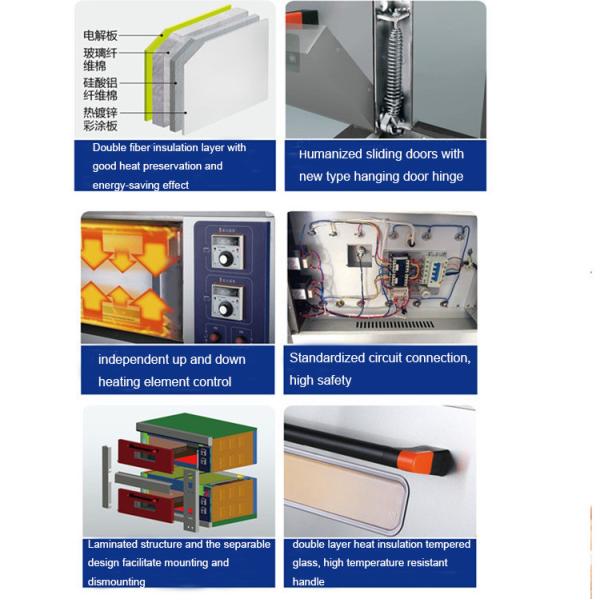 1 Deck 1 Tray Stainless Steel Electric Baking Ovens Laminated-Type Features Energy-Saving Temperature Range 20~300°C