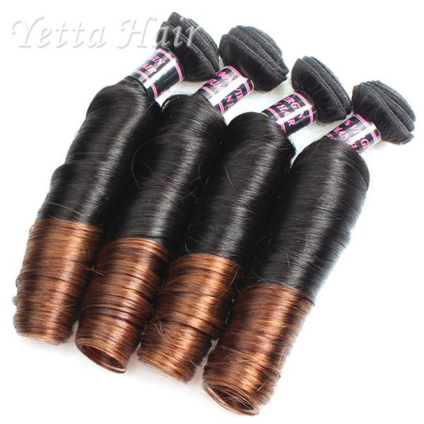 Colored Ombre Indian Human Hair Weave Egg Curl No Any Bad Smell