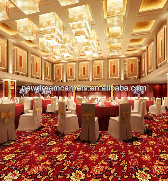 Stock 20% Nylon 80% Wool Five-Star Woven Axminster Carpet for Hotel Lobby Restaurant