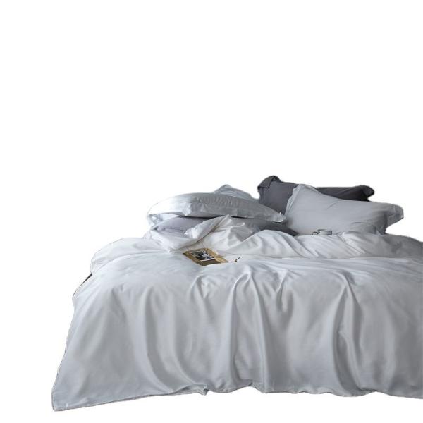 Домашний набор постельного белья Oeko-tex Сертифицированный линзовый тенцель Покрытие одеяла и мягкое шелковое постельное белье