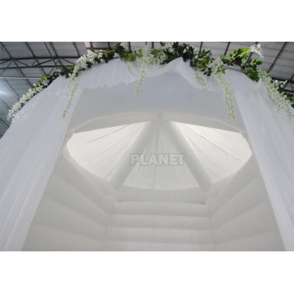 5M Inflatable Commercial White Jumping Bounce House For Rental