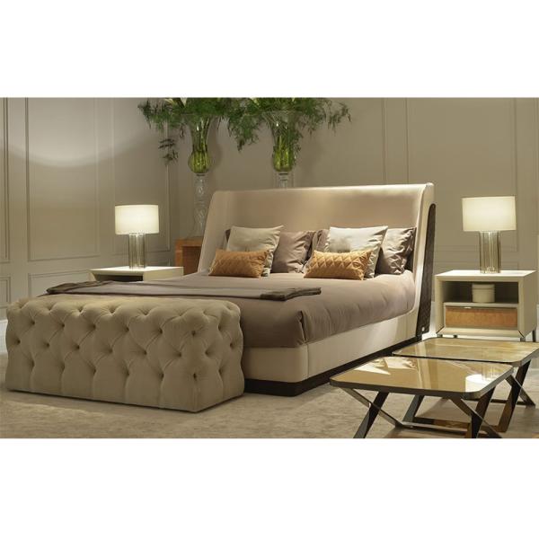 Набор спальни Tufted современного роскошного Leatherette королевской кровати 1.38m современный итальянский