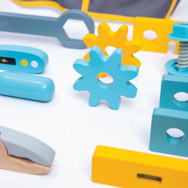 Wooden Toy Children Role Playing Engineer Set for Unisex Repairer Simulation Home Set
