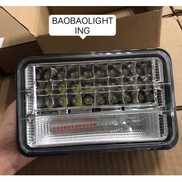 Red Blue Flash 12V White Color Rectangle Universal Car Truck Work Lights