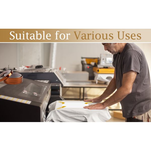 4 Rolls High Temperature Heat Resistant Adhesive Tape 10mm X 33m (108ft) for Sublimation Heat Press Electronics Soldering