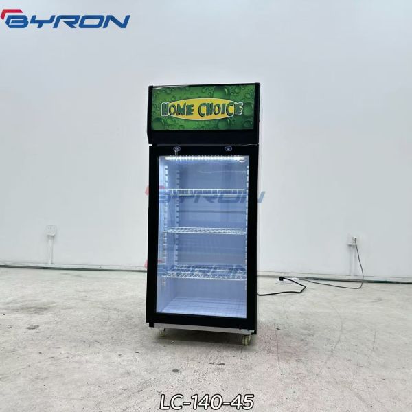 Adjustable Shelves Mini Beer Fridge Glass Door Beverage Fridge Noise Free