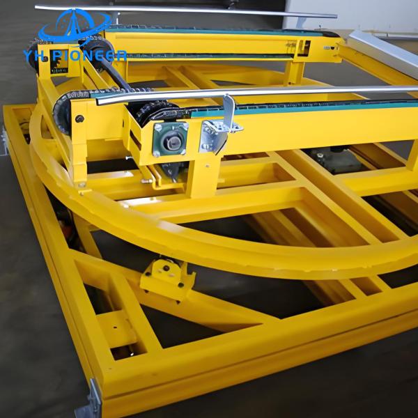 Robust Chain Turntable Conveyor for Precise 90 Degree Pallet Turns High Load