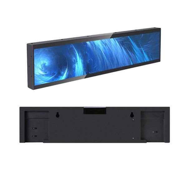 29 Inch 500 Nits Stretched Bar Lcd Display Hanging Installation