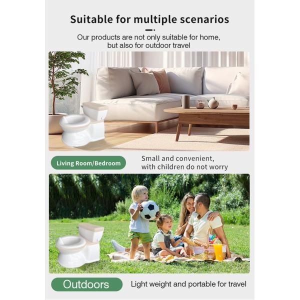 Baby Potty Toilet with Cute Cartoon Design Easy To Clean Kids Potty with Flushing Sound Music