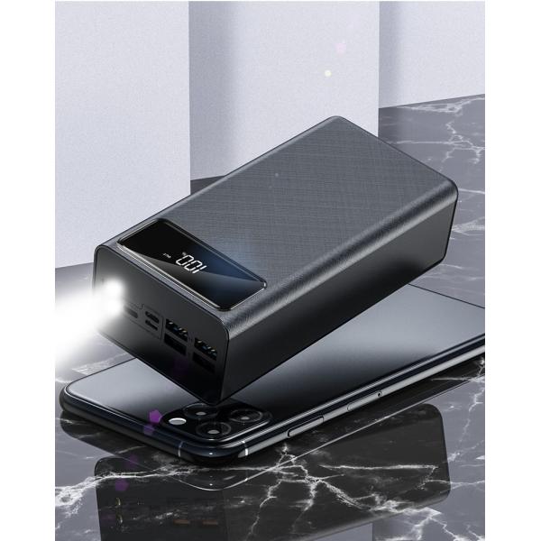 Fast Digital Display Li-Polymer Battery Bank Power Charger 2 in 1 Quick Charger Power Bank 50000mAh Portable Phone Charger