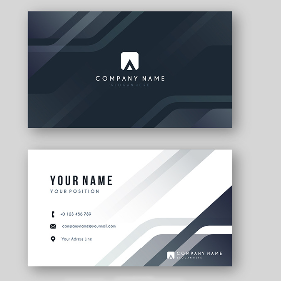 Minimalist Corporate Paper Business Cards With Double-Sided Printing For Networking