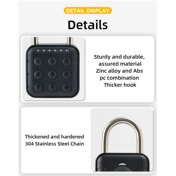 Security Electronic Password Combination Padlock RARLUX Brand School Locker Battery Powered IP67 Waterproof 12-Month