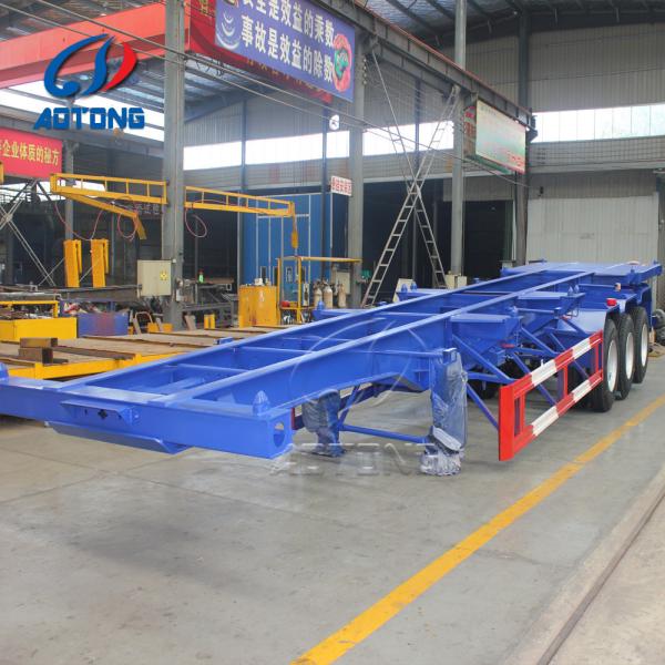 Shipping 20ft 40ft 45ft Container Chassis Semi Trailer Extendable Skeleton Truck Trailers