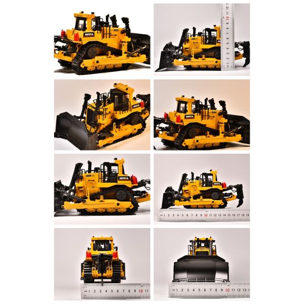 HUINA D10T2 1/50 Scale Alloy Bulldozer Model with Metal Tracks Collectible