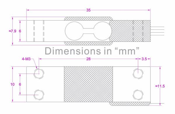 Small size weight sensor 10kg 5kg 3kg 2kg 1kg 0.5kg weight transducer
