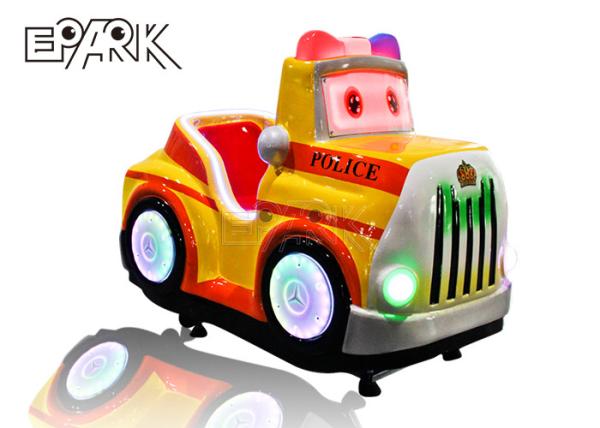 Fiber Glass Luxury Yellow Police rocking car kids machine coin kiddie ride swing on toys for children
