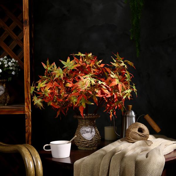 Artificial Landscape Maple Leaf Tree Countertop Ornaments Decorative Vase Flower