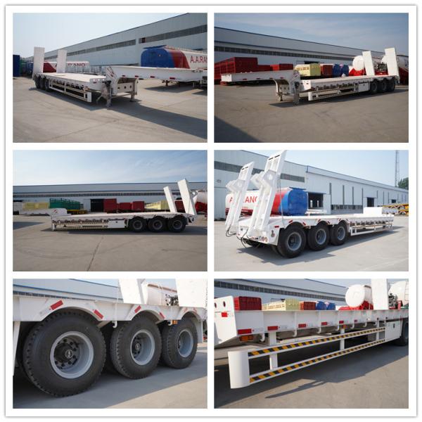 50t 60t 13m Gooseneck 50tons 60tons Lowbed Semi Trailer for Techinical Spare Parts Support