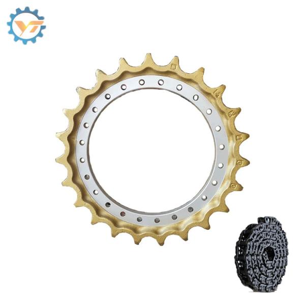 DH220 Roue motrice de couleur noire OEM pièces détachées d'excavatrice DAEWOO pièces du train d'atterrissage