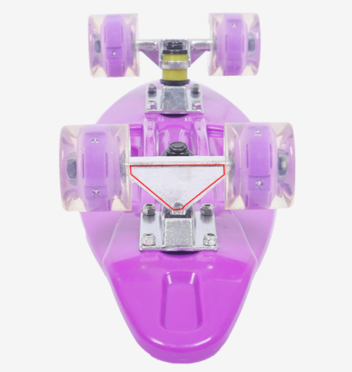 Flat-Plate Hand-held Small Fish Board Printed Skateboard Four Wheel Flash Mobility Scooter For Boys And Girls