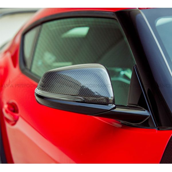 Toyota Car Fitment Dry Carbon Fiber Side Mirror Cover OEM Replacement Type Compatible with Toyota Supra A90 MK5