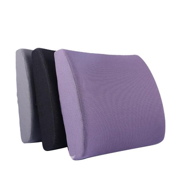 Polyurethane Memory Foam Lumbar Support Cushion for Car Seat 34*33*12cm 3D Mesh Fabric