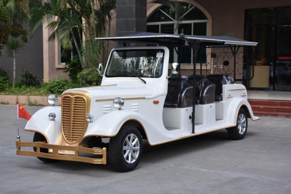 High End Retro Electric Sightseeing Bus 11 Passenger Golf Carts With Bumper