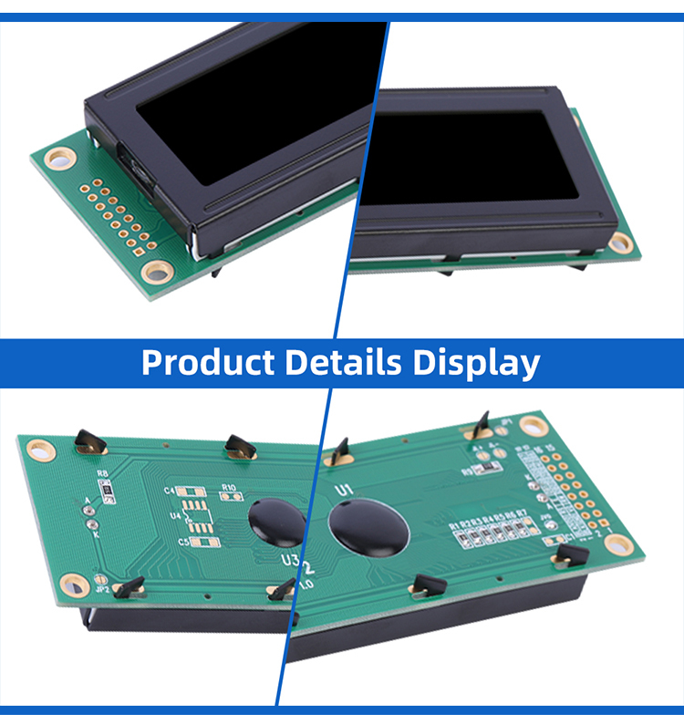 DFSTN black film 2002K-2 LCD Screen 2*20 Large Size ST7066U LED Backlit White Text 51 Microcontroller STM32