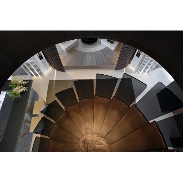 Helical Colored Laminated Glass