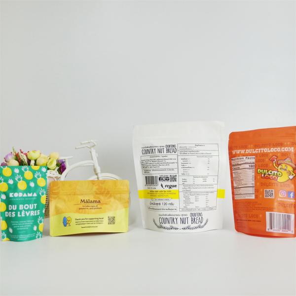 Custom Logo Food Grade Candy Mylar Bags Stand Up Pouch Party Candy Snack Zipper Bag Reusable Transparent Packaging Pouch