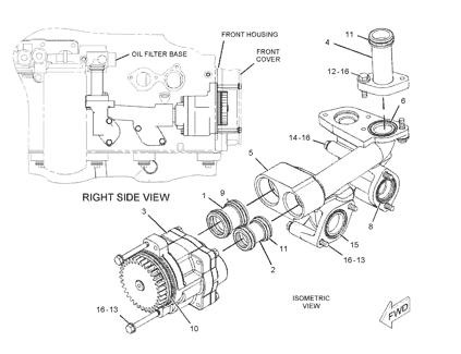 El excavador de  de la bomba del aceite de motor del  de C12 C13 parte 233-5220 2335220 10R2296 5183978