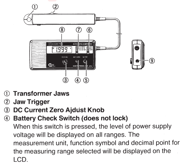 kyoritsu 2010 AC/DC Digital Clamp Meters 200ma/2A/20A