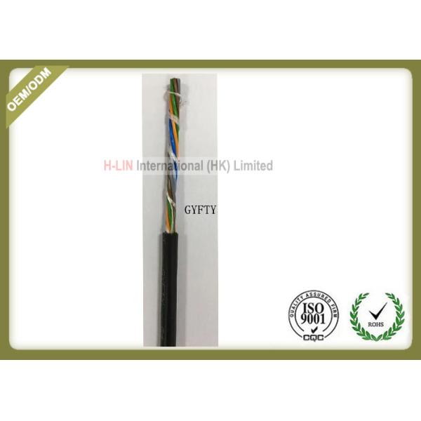 Single Sheathed Nonmetallic Waterproof Fiber Optic Cable PE Jacket GYFTY-12B1.3