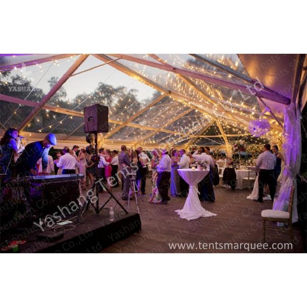 300 People Luxury Wedding Tents Rentals Aluminium Frame Marquee With Transparent PVC Windows