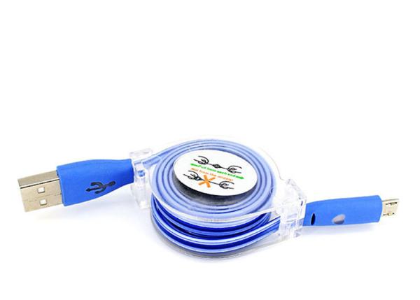 USB 2.0 LED Light Charging Cable , Iphone Charger USB Port Extension Cord