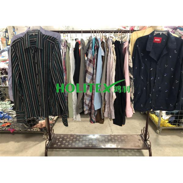 Wearable Clean Mens Used Clothing Long Sleeves Mixed Color For Summer