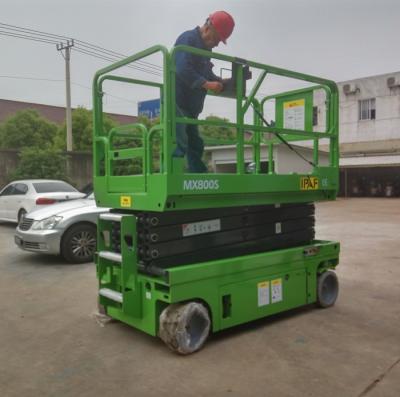 Mobile Scissor Table Self Propelled Work Platform Anti Skid Dc24v Battery