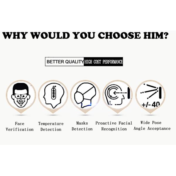 FCC блок развертки WiFi температуры экрана цвета 8 дюймов смотрит на машину посещаемости времени id