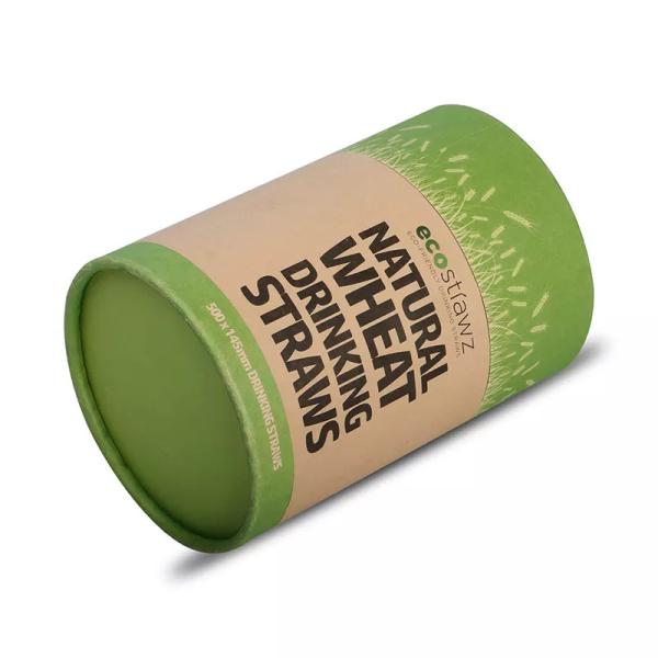 OEM Kraft Paper Food Tube Packaging Eco Friendly CMYK Cylinder Tea Cardboard Box