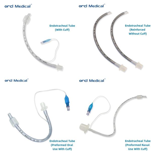 Назотрахеальная предварительно сформированная трубка, прозрачная, армированная, эндотрахеальная трубка с манжетой для использования в больницах, хирургии, анестезии, расходные материалы