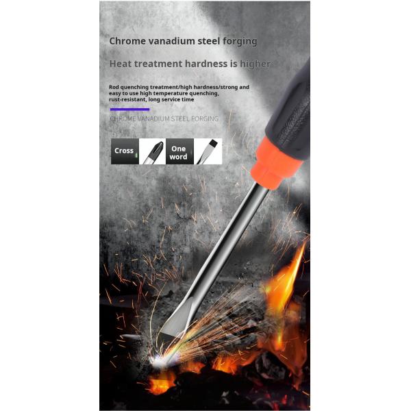 180 мм ударная нескользящая многоцелевая отвертка с сильным магнитным наконечником