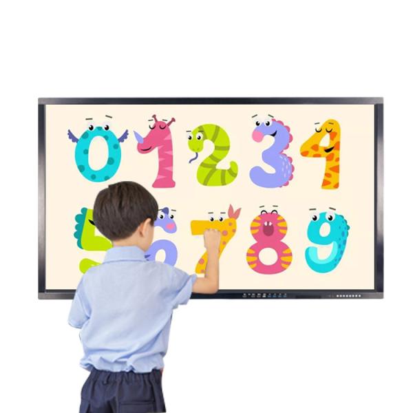 Interactive 75 4K 118W 350nits LCD Touch Screen Display