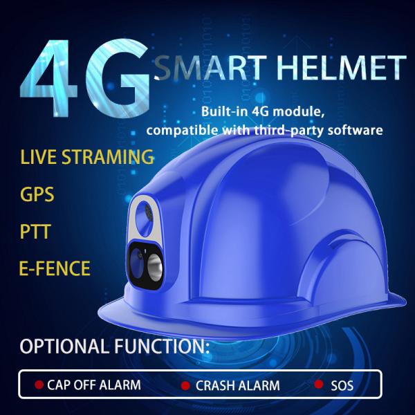 電池7時間ののサポート4G 3G安全ヘルメットのカメラ記録タイム4200mAh