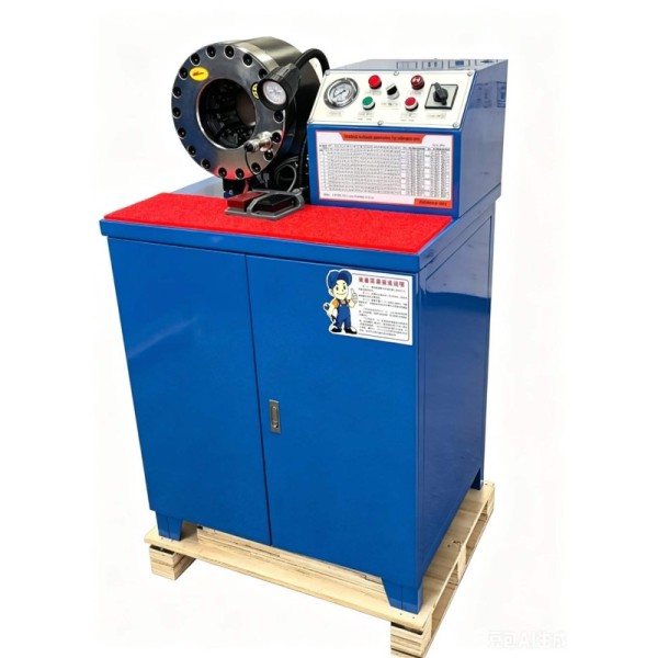 2 Inch 600T Rubber Hose Crimping Machine Higher Model Blue Color 220v/240v/380v/415v Voltage PLC Control Systerm With 6-51mm Range And 10 Interchangeable Dies