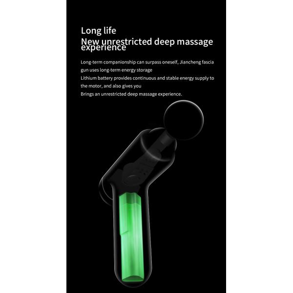 2000mAh Portable Muscle Fascia Massage Gun With 6 Speeds 4 Massage Heads