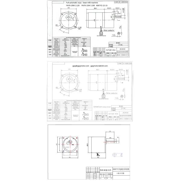 Мотор 4rk30gn-C 4gn60k турникета Gearmotors Ac барьера изготовленный на заказ