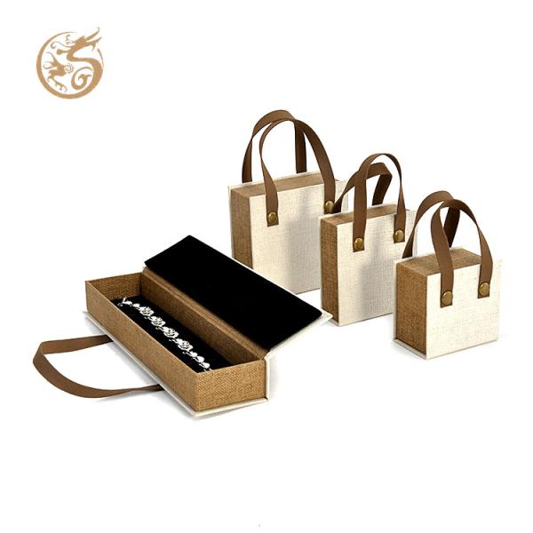 Магнитно-жесткий картонный ящик для ювелирных изделий Ожерелье Браслет Текстура Бумага Книга Форма