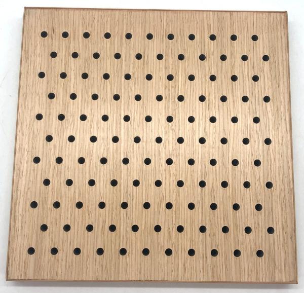16/16/8mm Ceiling Wooden Oak Veneer Perforated Acoustic Panel Timber Soundproof Board