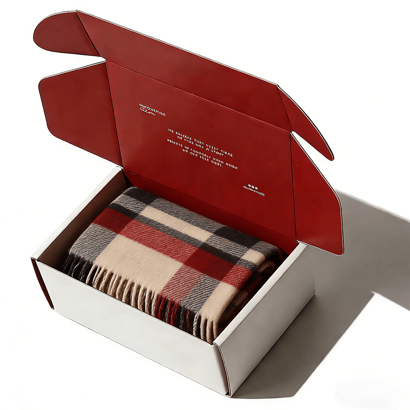 Custom White Cardboard Foldable and Recycled Boxes for Shipping and Packaging of Clothes with logo